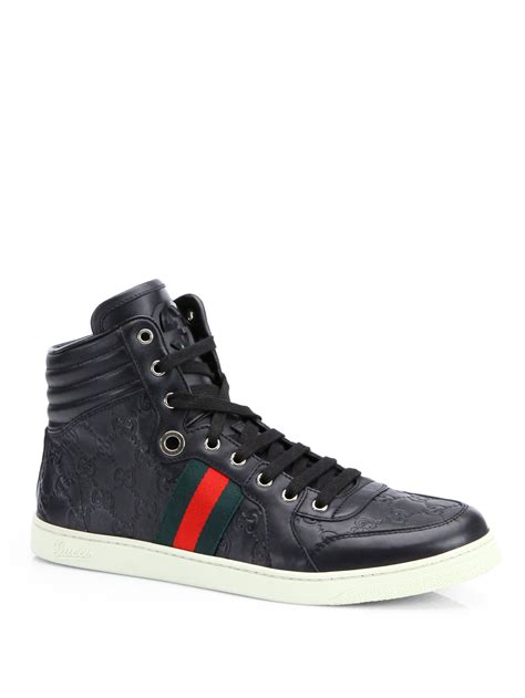 gucci men's high top common 8 g|gucci men's shoes.